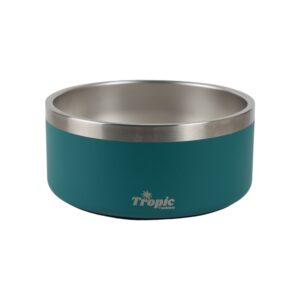 The Tropic Pet bowl is made from 304, 18/8 food grade durable stainless steel with double-wall vacuum insulation.