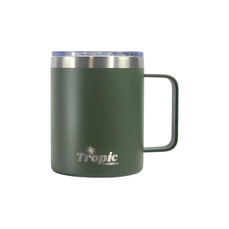 12oz Stainless Steel Insulated Coffee Mug with Handle, Double Wall Vacuum Travel Mug.
