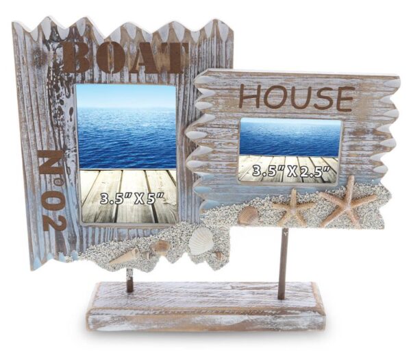 Coastal Horizon Photo Frames Stand 3.5X5 & 3.5X2.5 – Nautical Decor