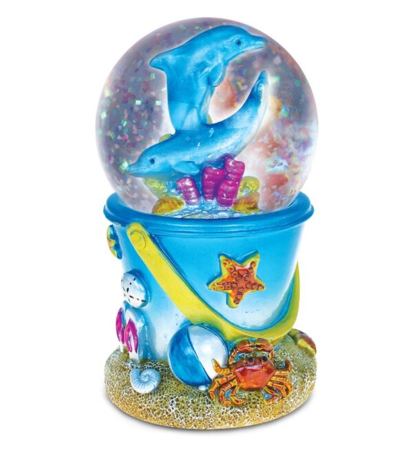 Dolphin Sand Bucket (65Mm) – Nautical Decor Snow Globe