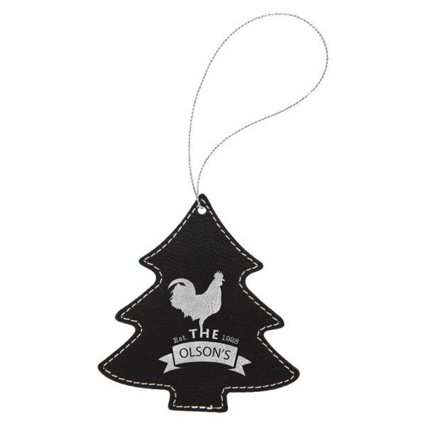 Laserable Leatherette Tree Ornament