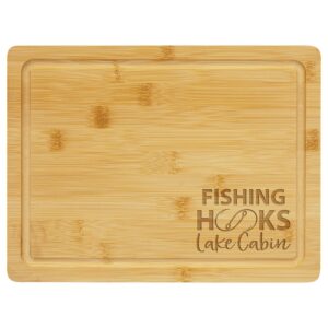 11 1/2" x 8 3/4" Bamboo Cutting Board with Drip Ring