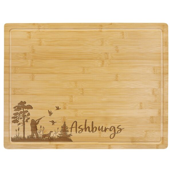 19 3/4" x 15" Bamboo Cutting Board with Drip Ring