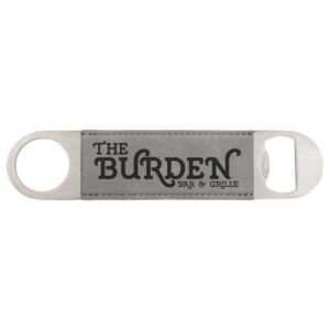 1 1/2" x 7" Laserable Leatherette Bottle Opener