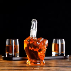The Middle Finger Novelty Whiskey Decanter Set
