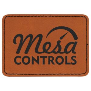 3" x 2" Rectangle Laserable Leatherette Patch with Adhesive