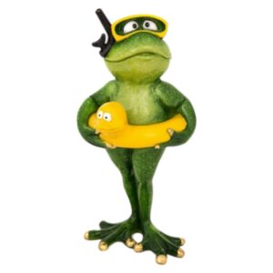 Swimming Frog Figurine