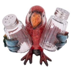 5 1/2" High Red Parrot Salt & Pepper Set