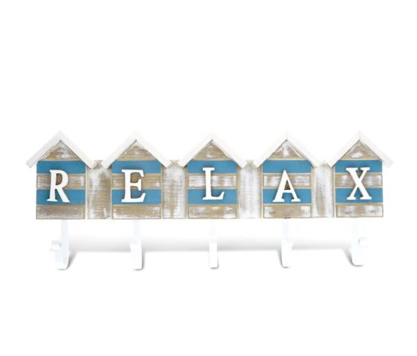 Aqua Sky Relax Beach House Nautical Decor Sign